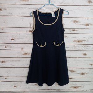 Anthropologie Birdcage Navy Blue Dress Size Small